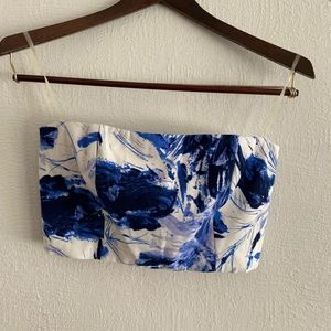 Blue & White Rubber Ducky brand Crop Bustier